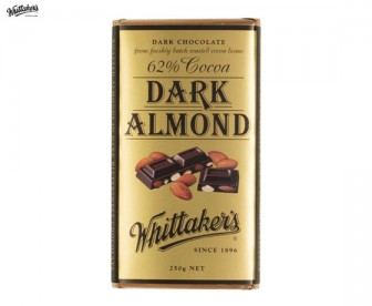 Whittaker’s 惠特克 扁桃仁黑巧克力 250克（62%可可）